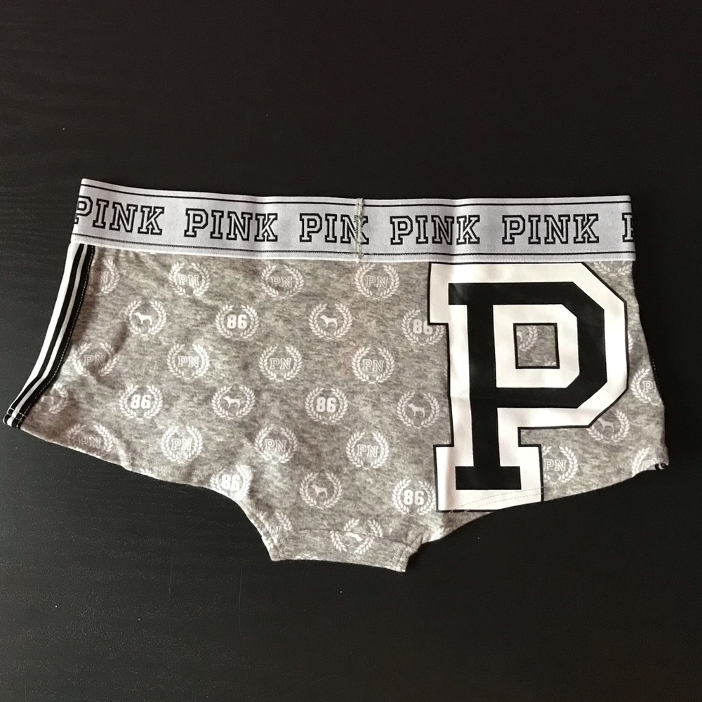 New Victoria’s Secret PINK Ltd Ed Wide Logo Boyshort Panties - XSmall - Picture 3 of 4
